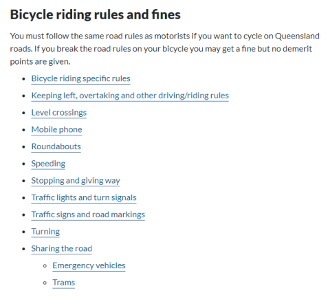 List of all bike riding rules episodes