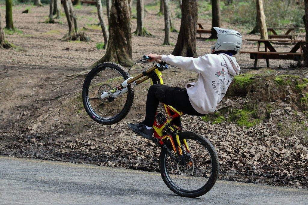 kid riding bike
